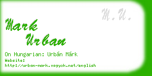 mark urban business card
