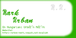 mark urban business card